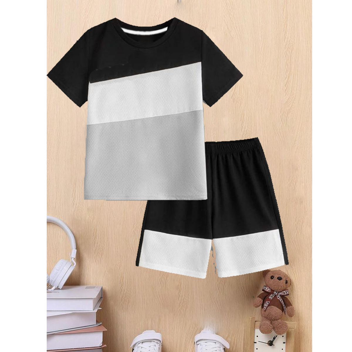 Color block Kids T-shirt & short