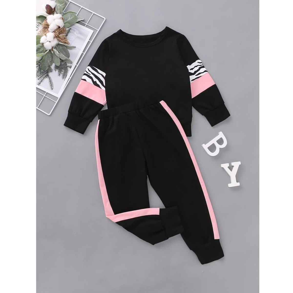 BYd Girl Kids Sweat Shirt & Trouser Set