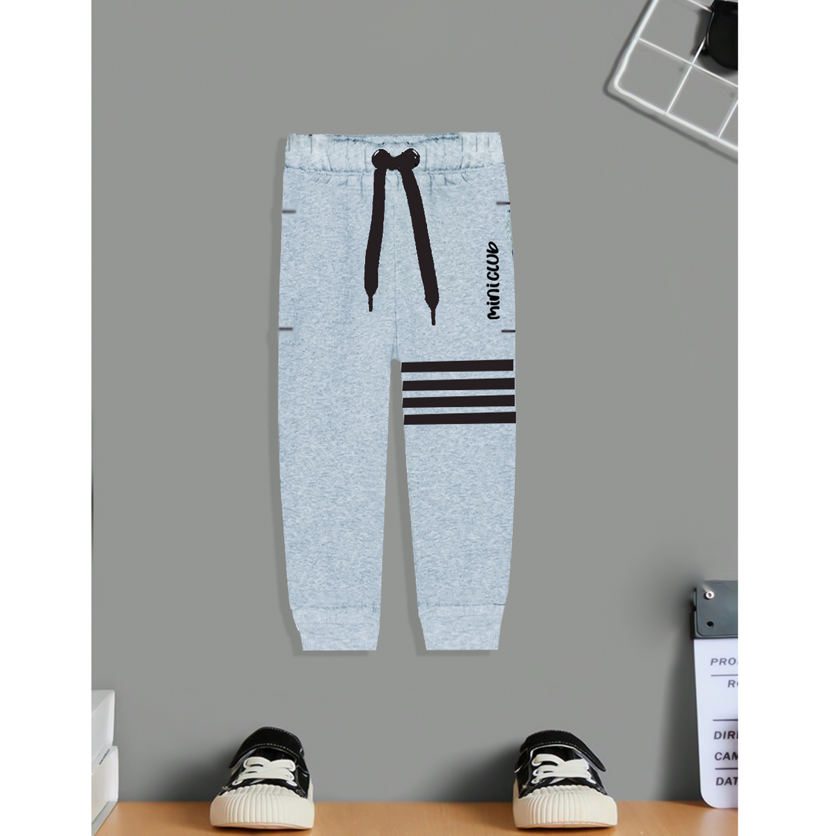 Grey 4 Lines Kids Trouser